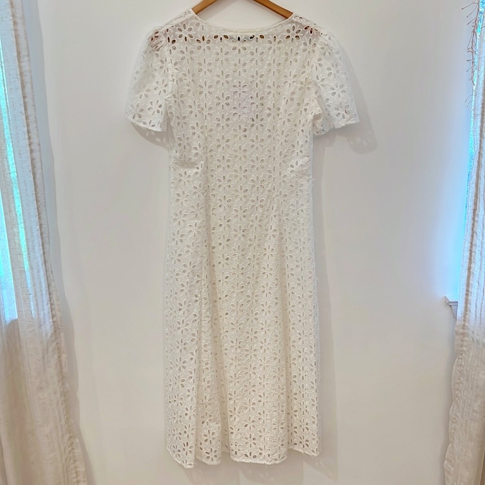 PALM Sophia Button Up White Eyelet Dress Coverup NWT - Picture 8 of 16